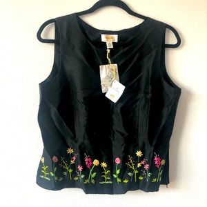 🦋HP NWT Talbots Petites Silk Shantug Top
